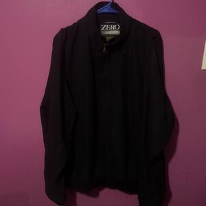 Zero Restriction Zr Mens large  Pullover Jacket Herringbone Microsuede